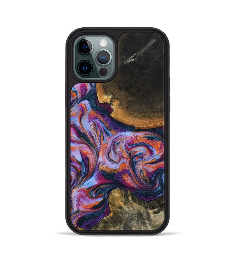 iPhone 12 Pro Wood Phone Case - Maegan (Blue, 801086)