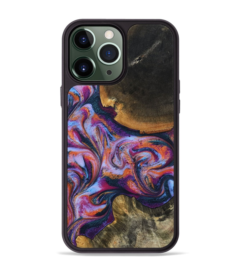 iPhone 13 Pro Max Wood Phone Case - Maegan (Blue, 801086)