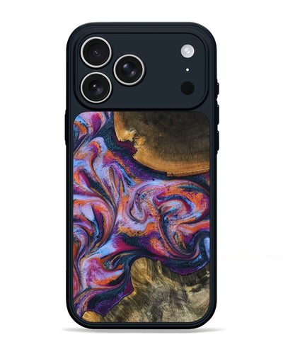 iPhone 17 Pro Max Wood Phone Case - Maegan (Blue, 801086)