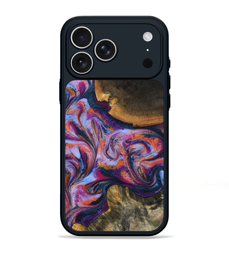 iPhone 17 Pro Max Wood Phone Case - Maegan (Blue, 801086)