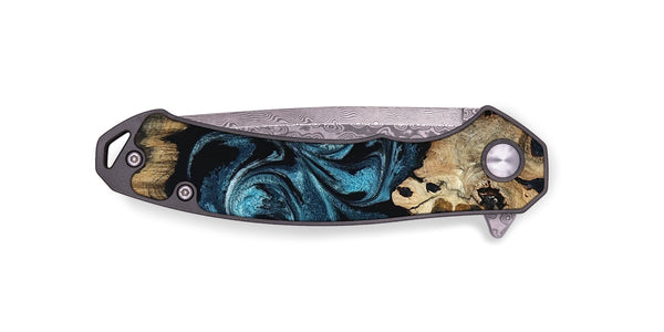 EDC Wood Pocket Knife - Dianna (Blue, 801087)