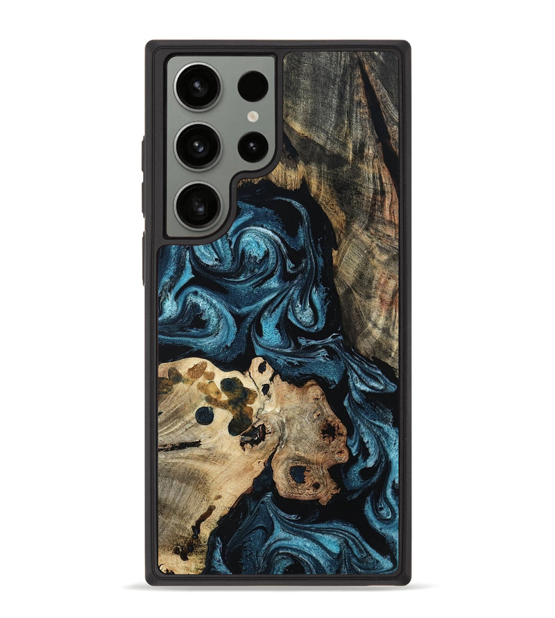 Galaxy S23 Ultra Wood Phone Case - Dianna (Blue, 801087)