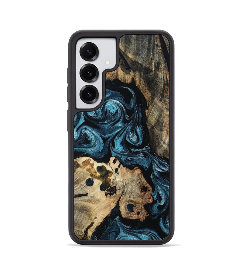 Galaxy S25 Wood Phone Case - Dianna (Blue, 801087)