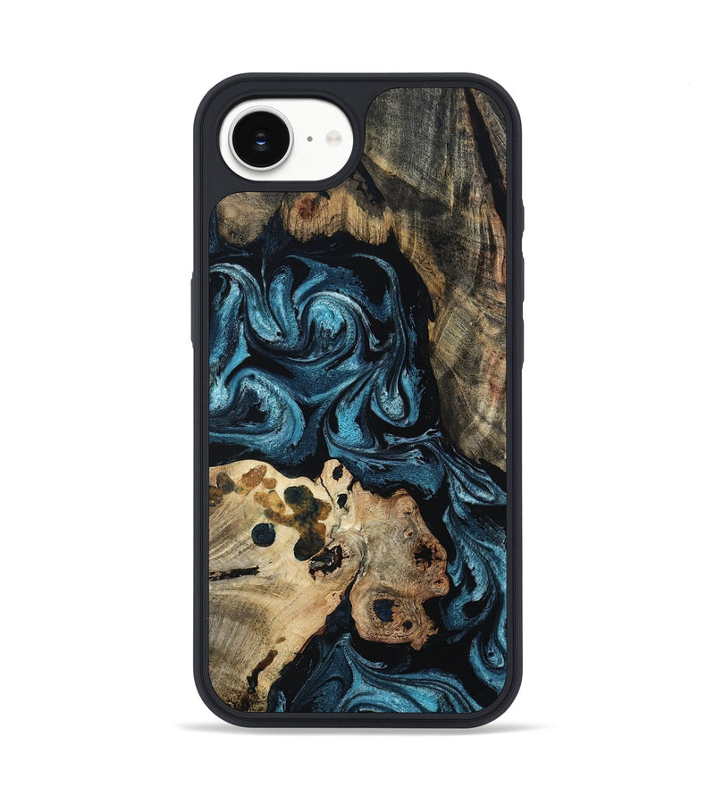 iPhone 16e Wood Phone Case - Dianna (Blue, 801087)