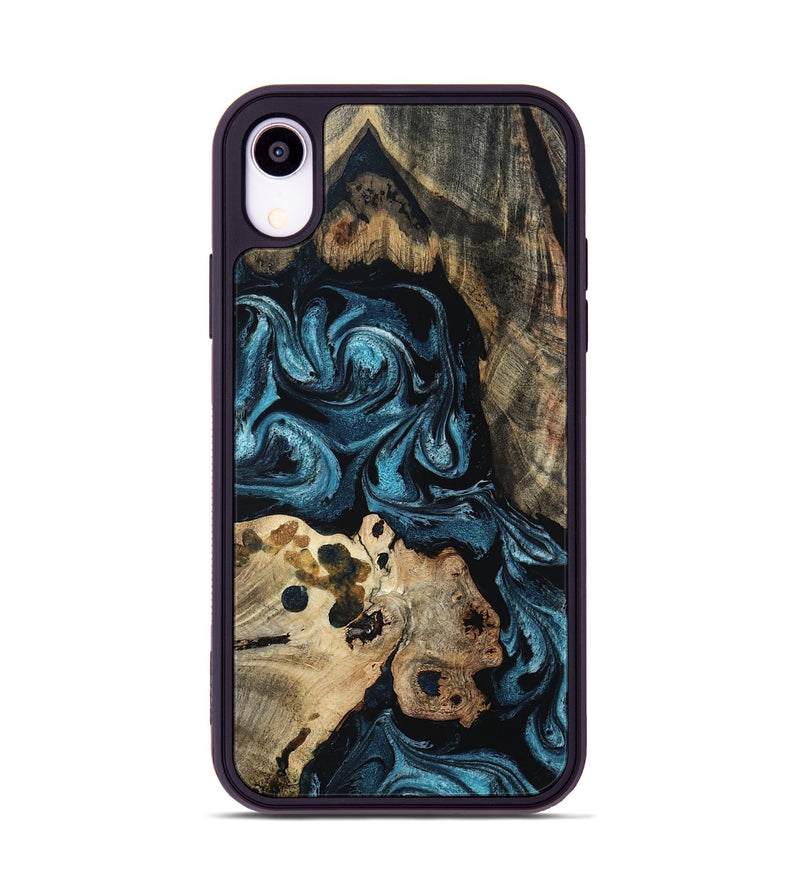 iPhone Xr Wood Phone Case - Dianna (Blue, 801087)