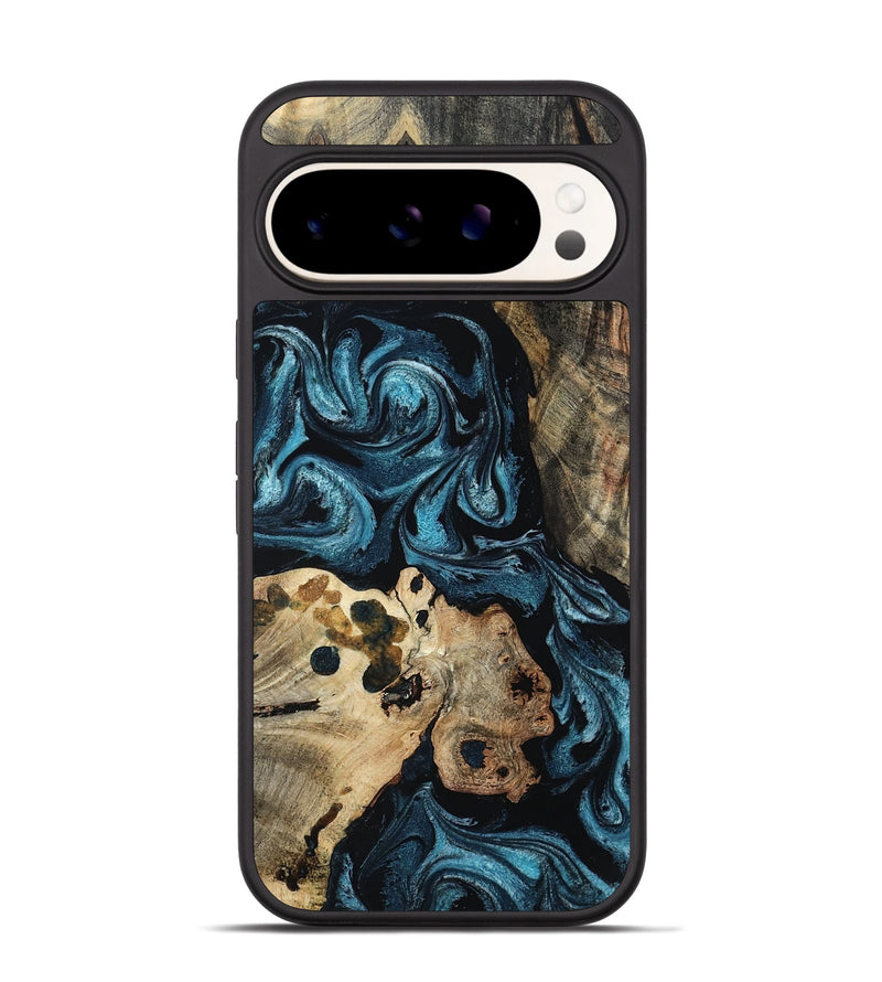 Pixel 9 Wood Phone Case - Dianna (Blue, 801087)