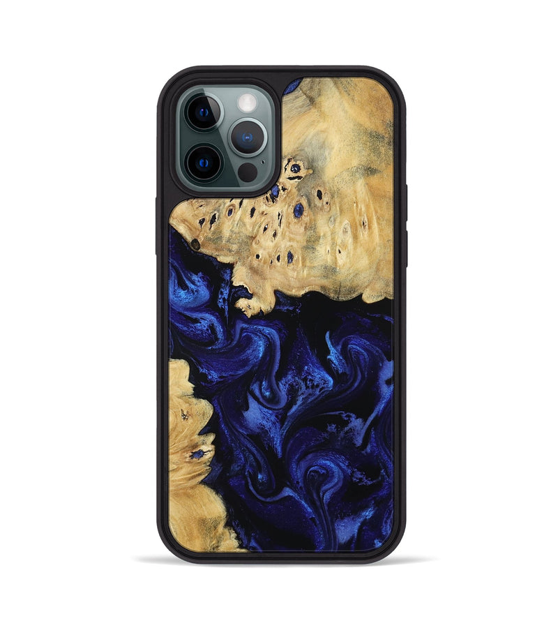 iPhone 12 Pro Wood Phone Case - Nautica (Blue, 801088)
