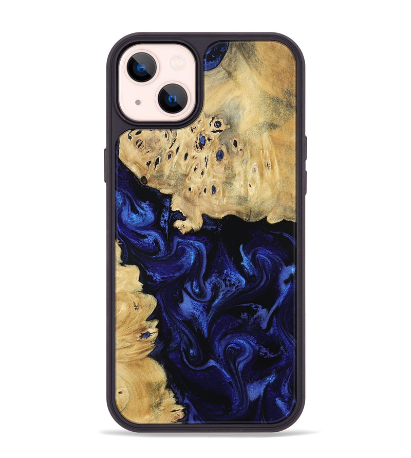 iPhone 14 Plus Wood Phone Case - Nautica (Blue, 801088)