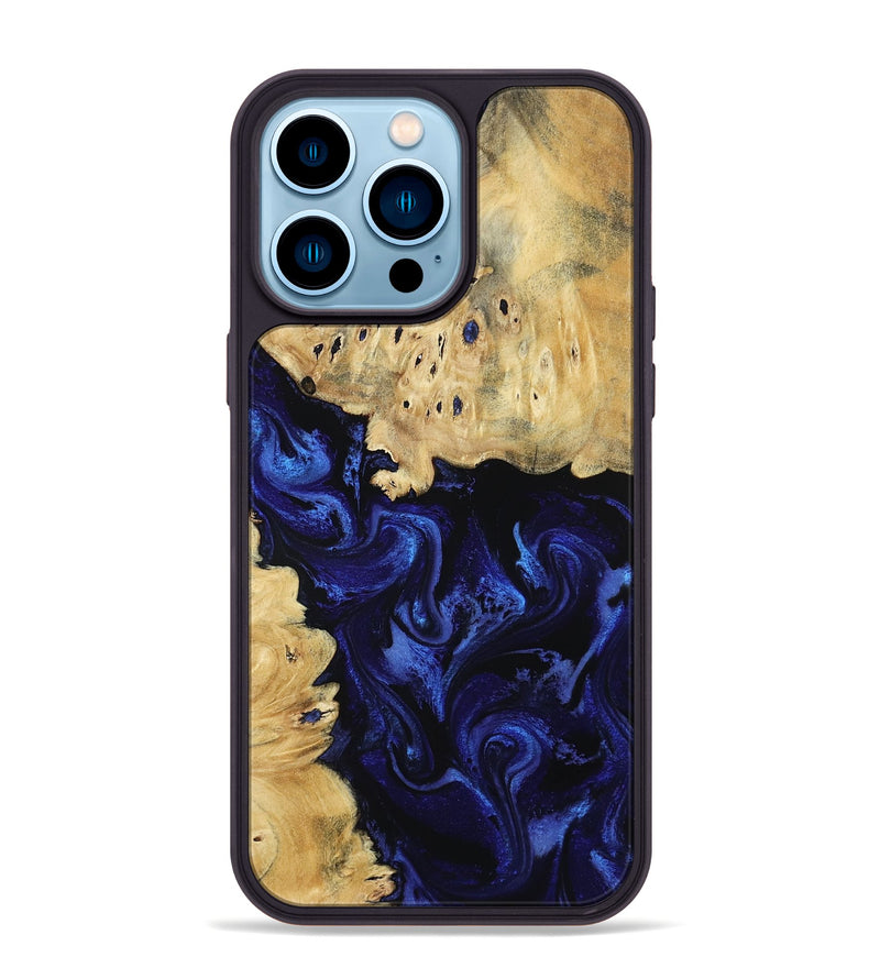 iPhone 14 Pro Max Wood Phone Case - Nautica (Blue, 801088)