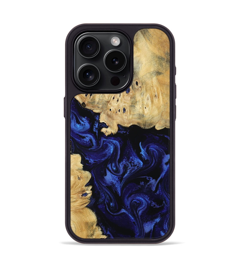 iPhone 15 Pro Wood Phone Case - Nautica (Blue, 801088)