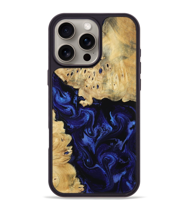 iPhone 16 Pro Max Wood Phone Case - Nautica (Blue, 801088)