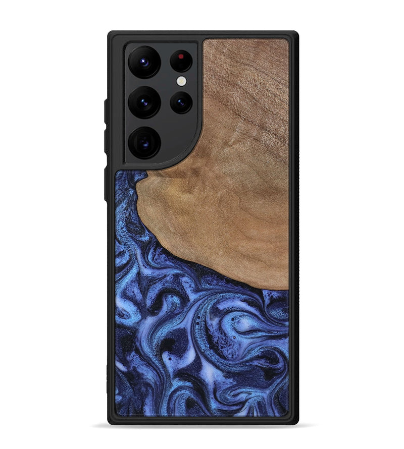 Galaxy S22 Ultra Wood Phone Case - Marlene (Blue, 801092)