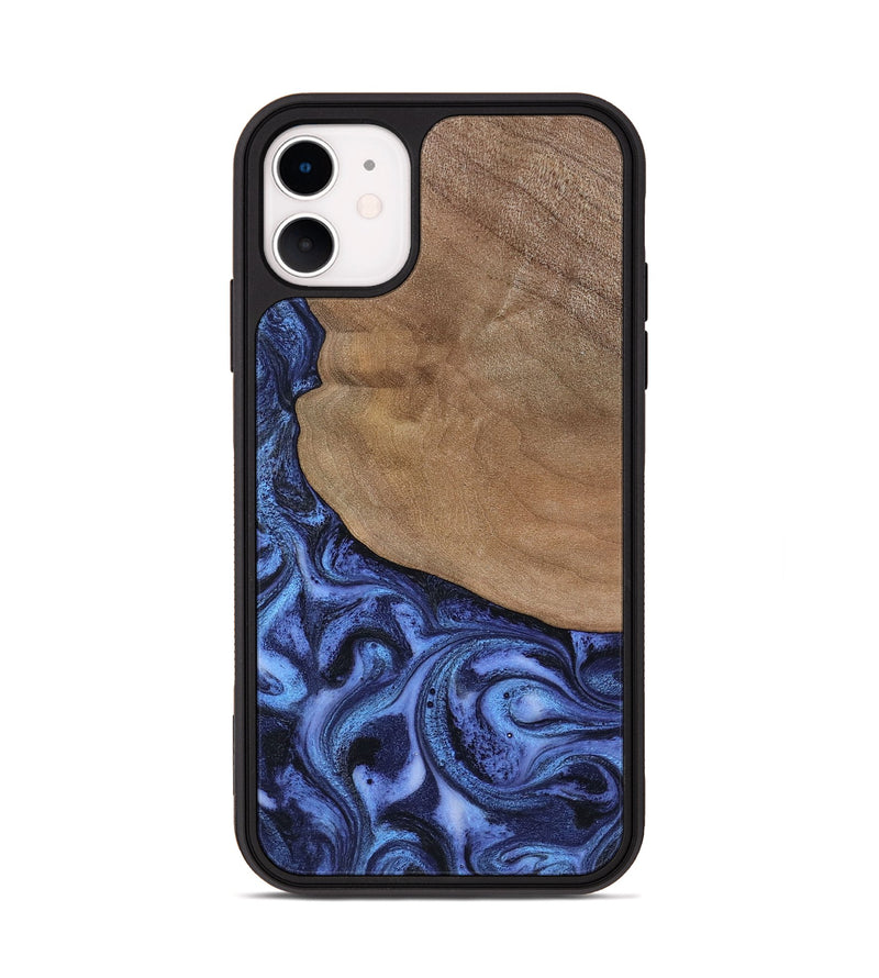 iPhone 11 Wood Phone Case - Marlene (Blue, 801092)