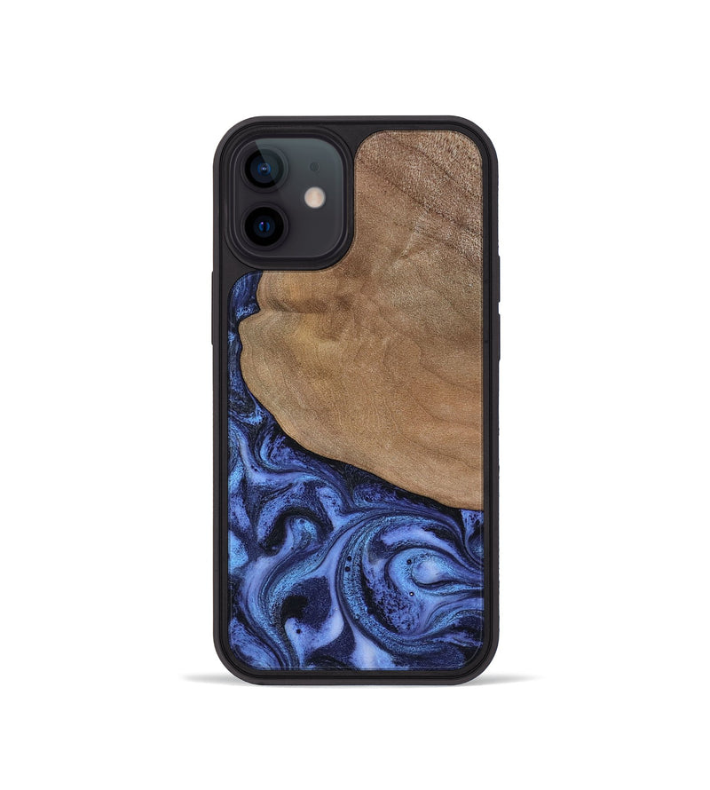 iPhone 12 mini Wood Phone Case - Marlene (Blue, 801092)