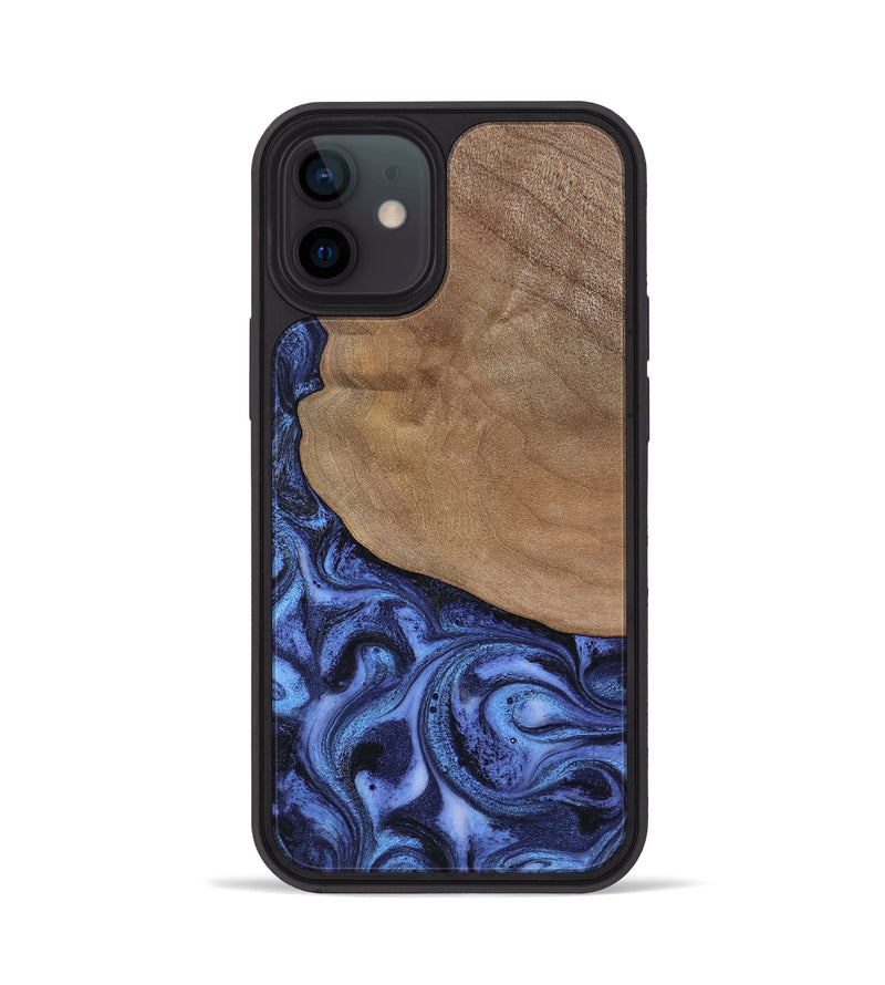 iPhone 12 Wood Phone Case - Marlene (Blue, 801092)