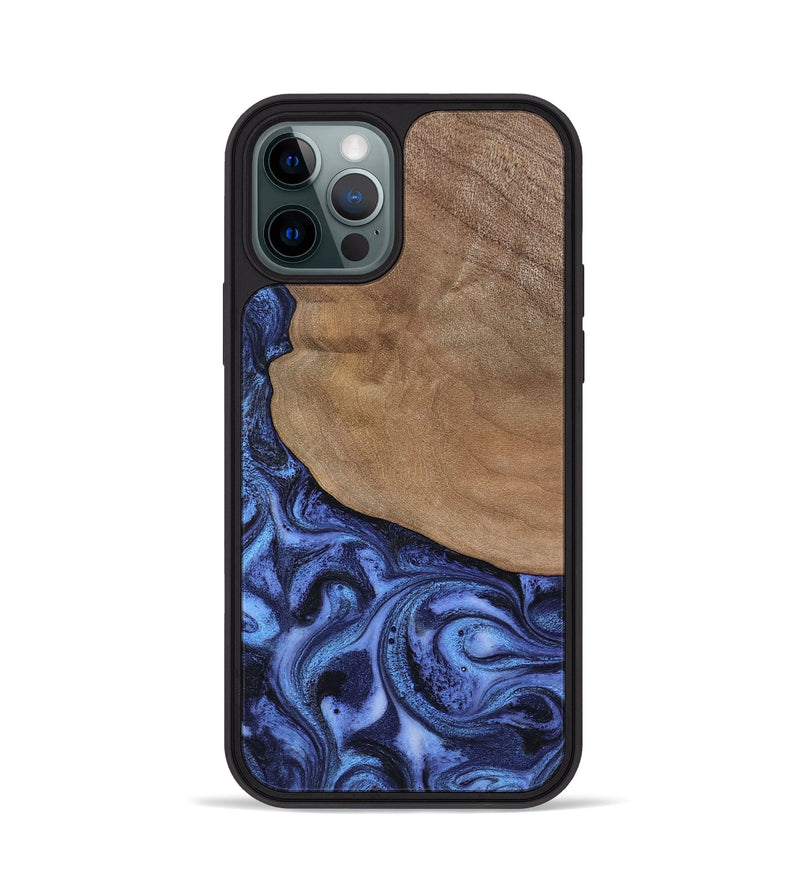 iPhone 12 Pro Wood Phone Case - Marlene (Blue, 801092)