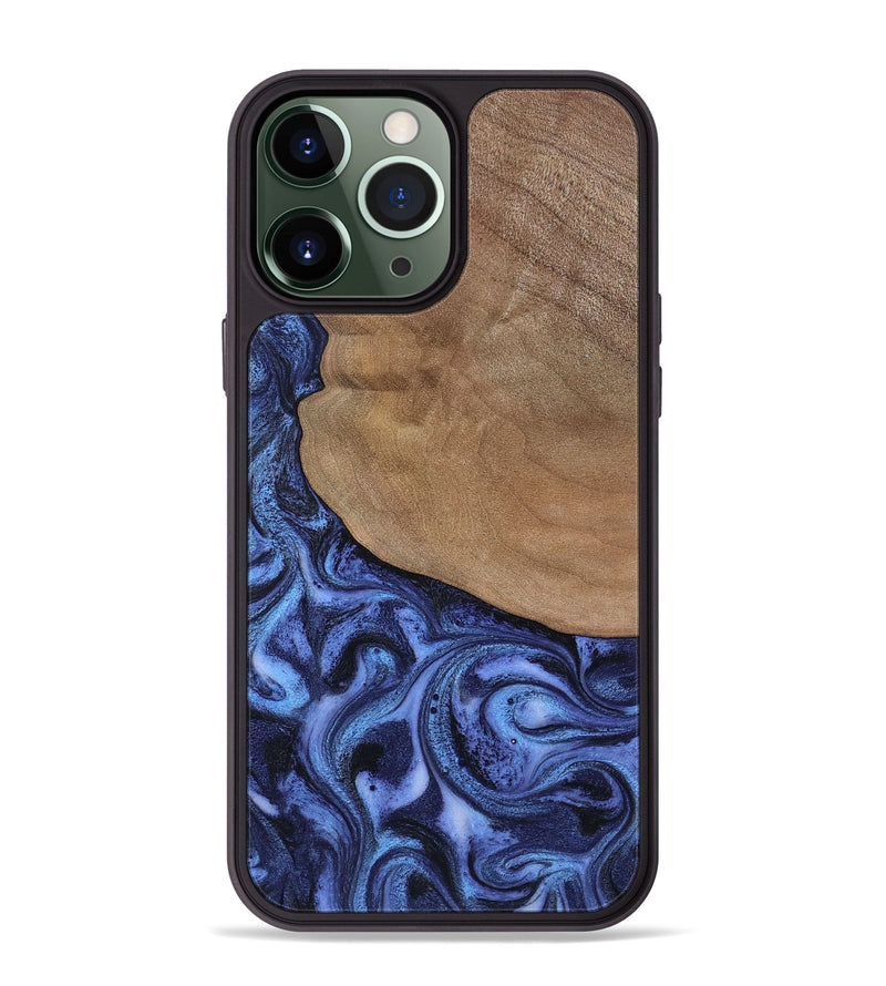 iPhone 13 Pro Max Wood Phone Case - Marlene (Blue, 801092)