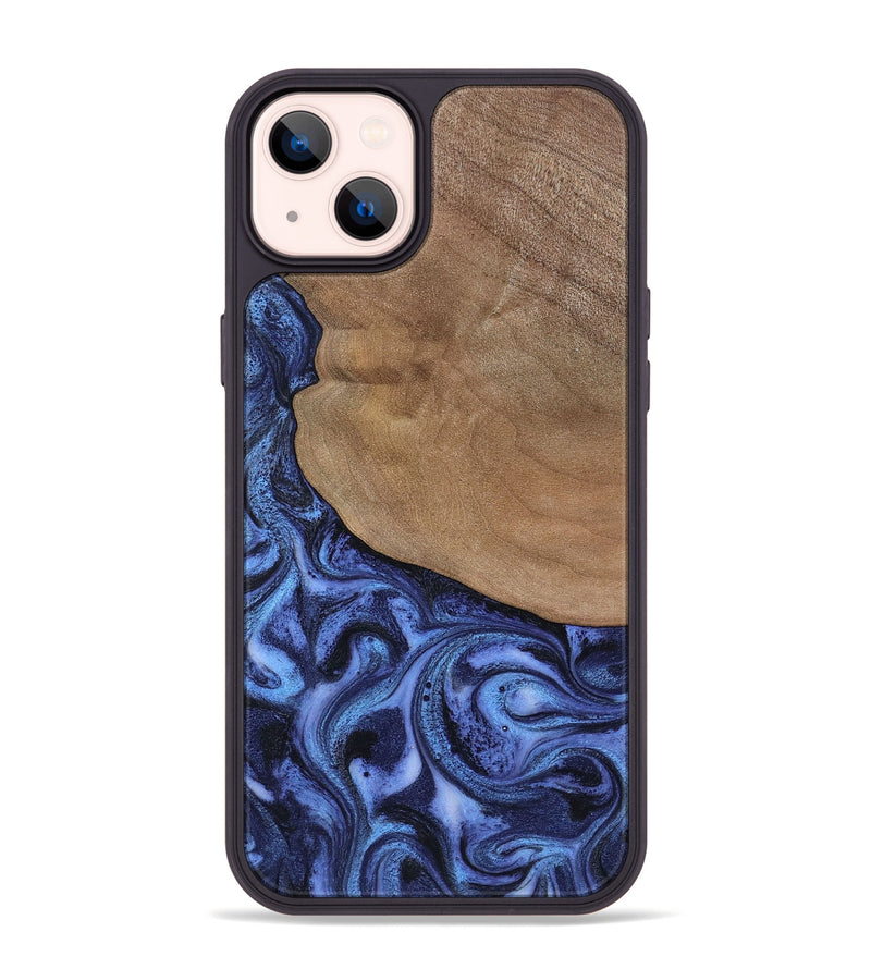 iPhone 14 Plus Wood Phone Case - Marlene (Blue, 801092)