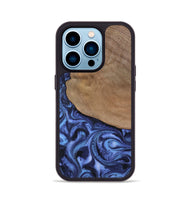 iPhone 14 Pro Wood Phone Case - Marlene (Blue, 801092)