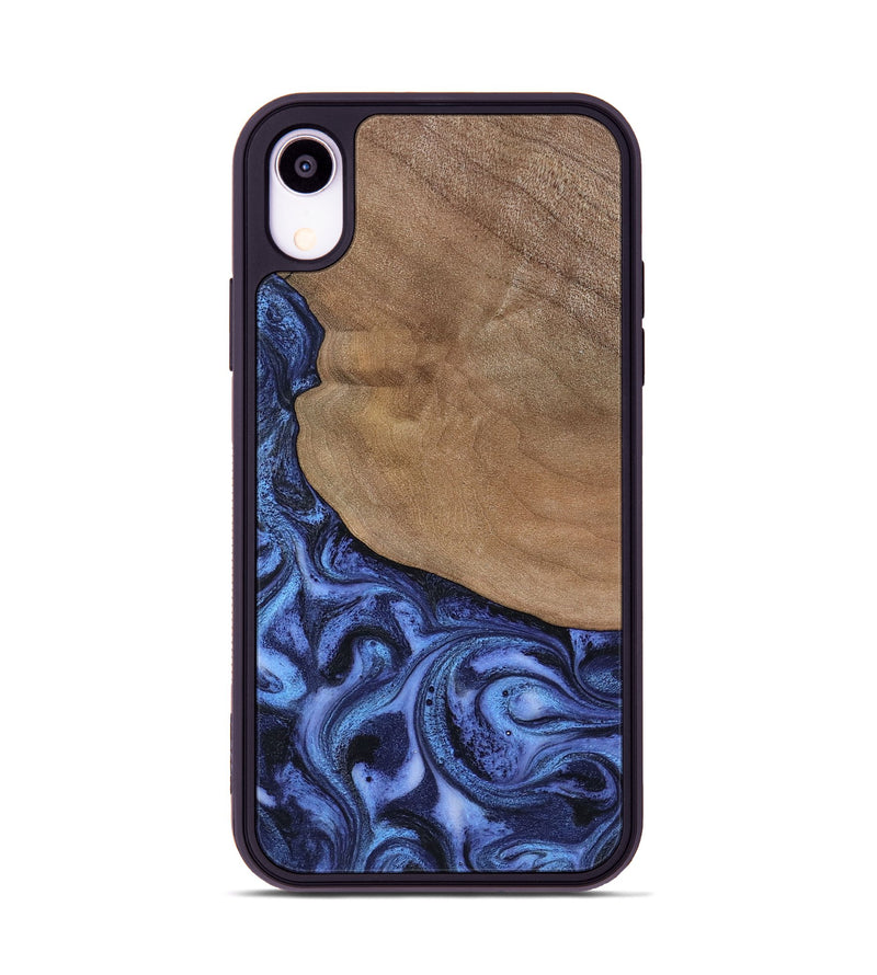 iPhone Xr Wood Phone Case - Marlene (Blue, 801092)
