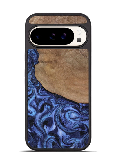 Pixel 9 Wood Phone Case - Marlene (Blue, 801092)