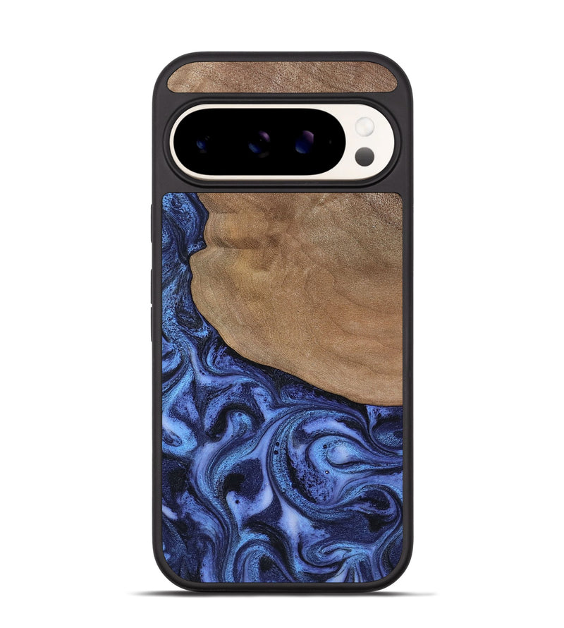 Pixel 9 Wood Phone Case - Marlene (Blue, 801092)
