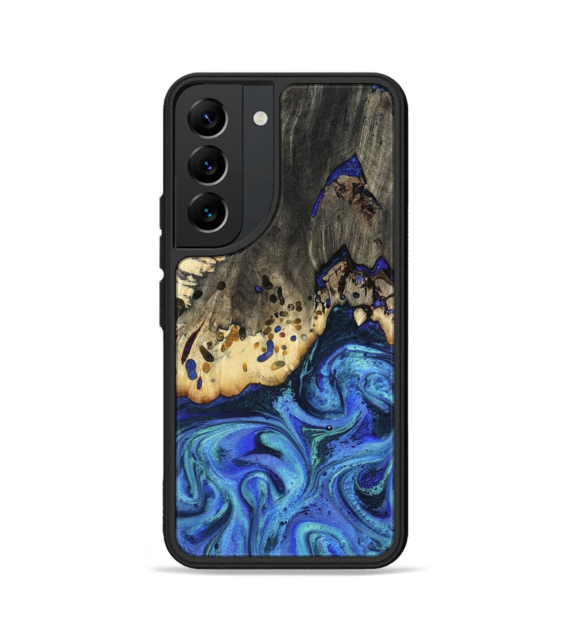 Galaxy S22 Wood Phone Case - Mason (Blue, 801093)
