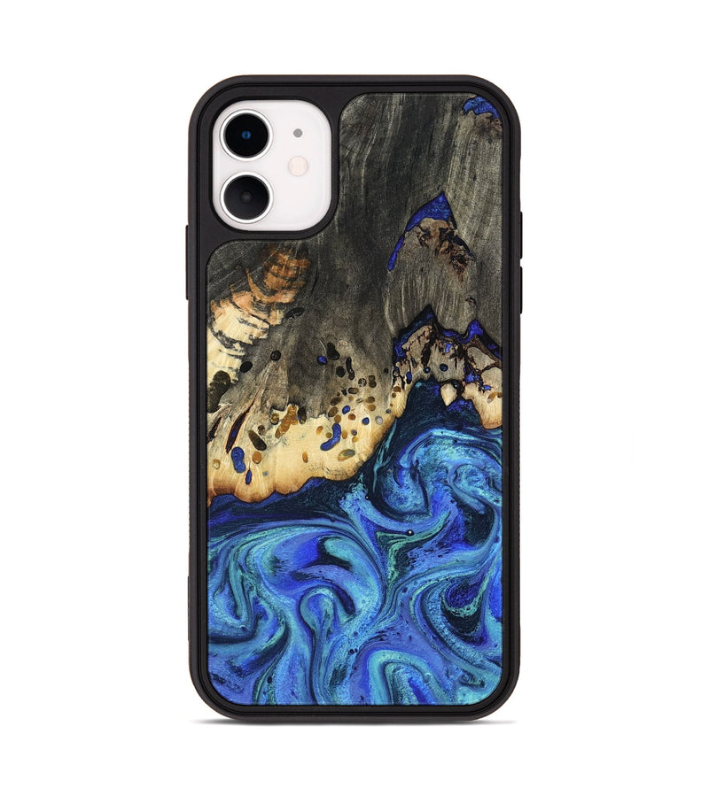 iPhone 11 Wood Phone Case - Mason (Blue, 801093)