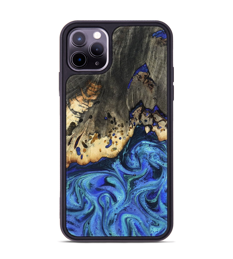 iPhone 11 Pro Max Wood Phone Case - Mason (Blue, 801093)