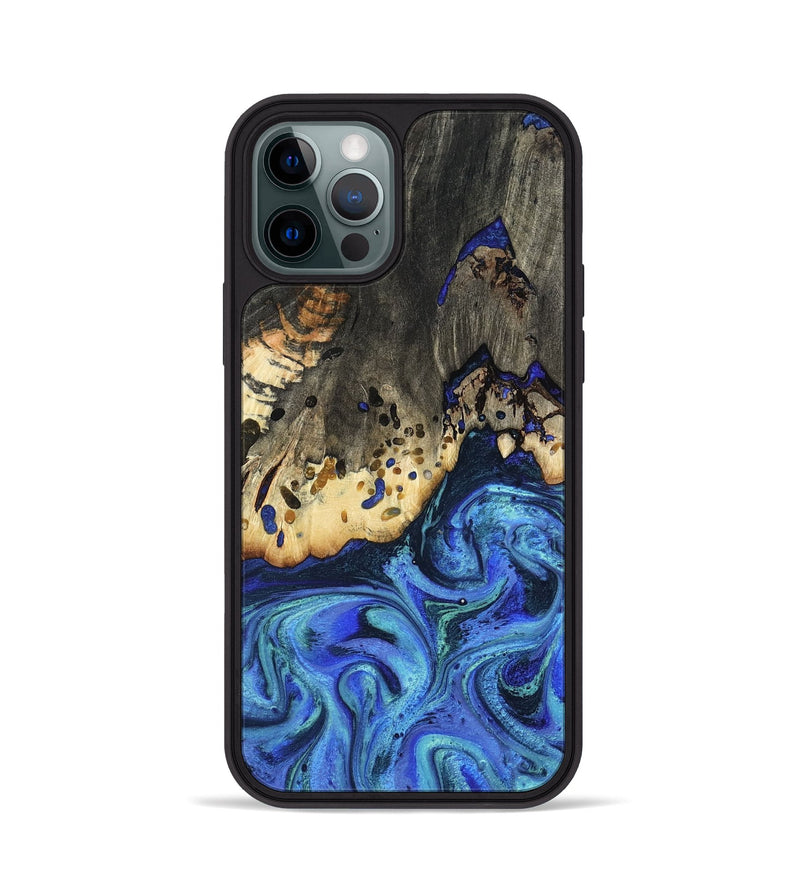 iPhone 12 Pro Wood Phone Case - Mason (Blue, 801093)