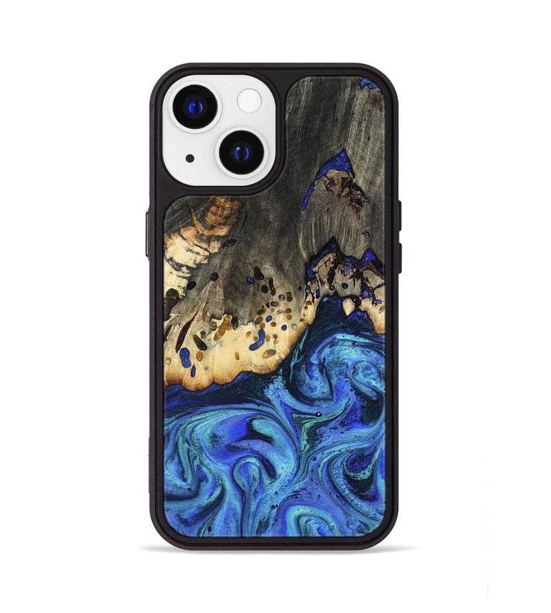 iPhone 13 Wood Phone Case - Mason (Blue, 801093)