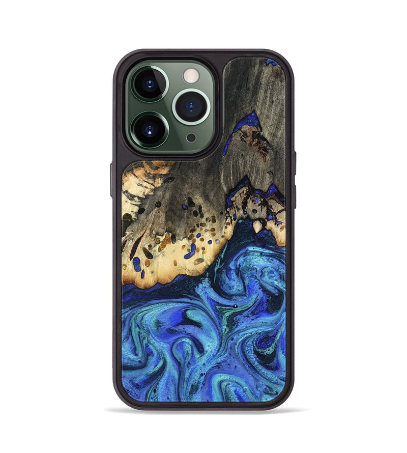 iPhone 13 Pro Wood Phone Case - Mason (Blue, 801093)
