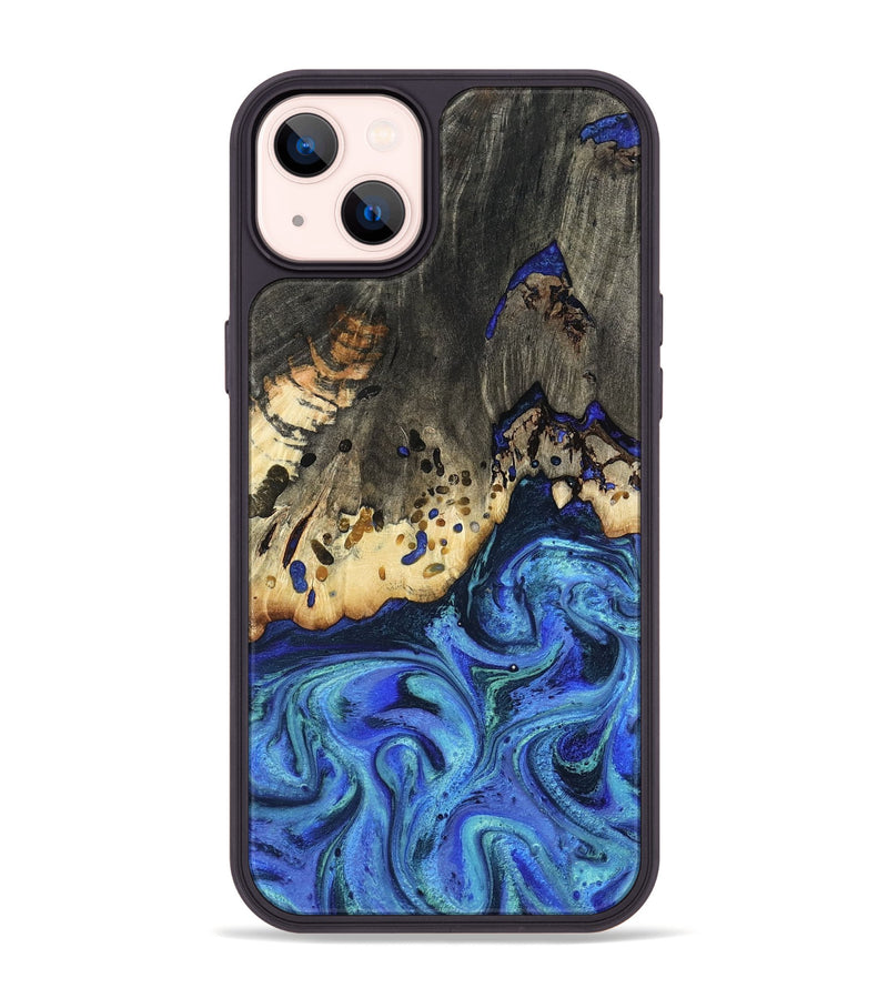 iPhone 14 Plus Wood Phone Case - Mason (Blue, 801093)