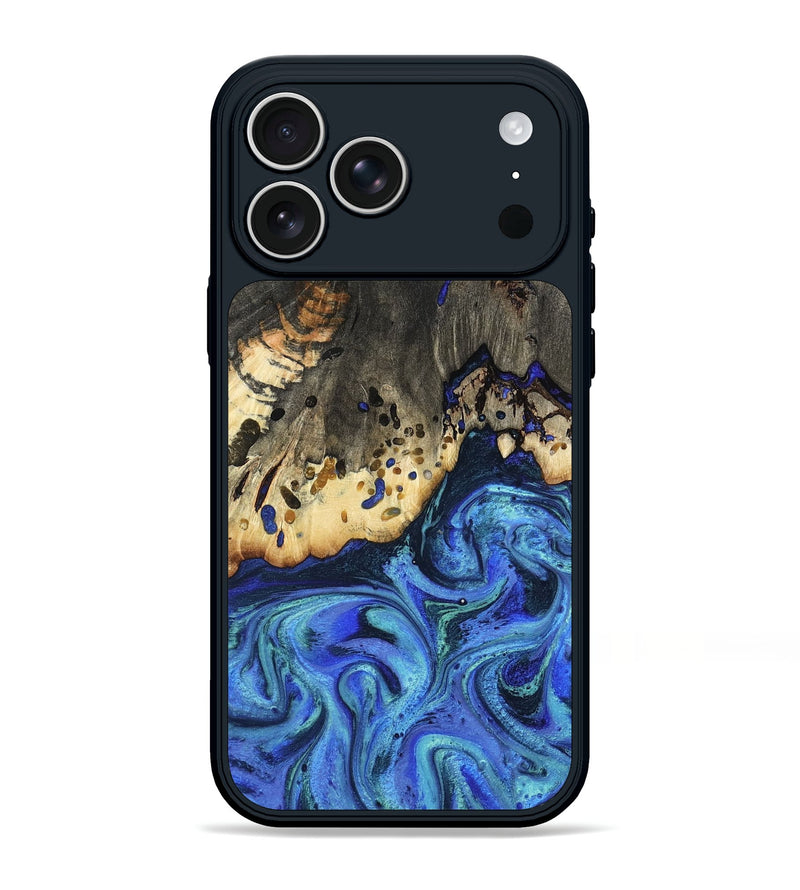 iPhone 17 Pro Max Wood Phone Case - Mason (Blue, 801093)