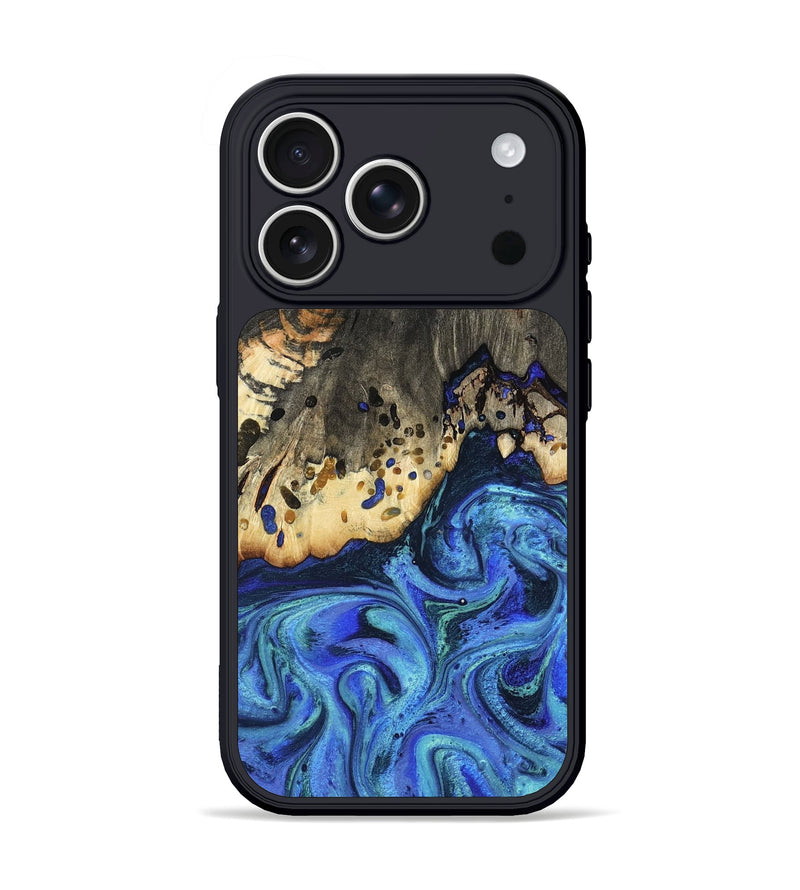 iPhone 17 Pro Wood Phone Case - Mason (Blue, 801093)