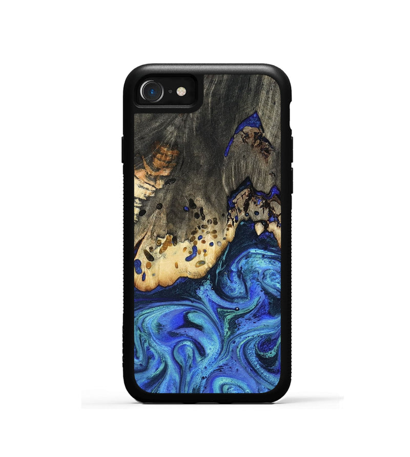 iPhone SE Wood Phone Case - Mason (Blue, 801093)