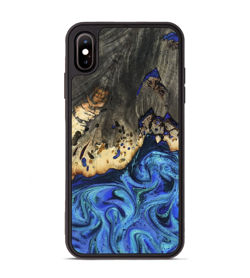 iPhone Xs Max Wood Phone Case - Mason (Blue, 801093)