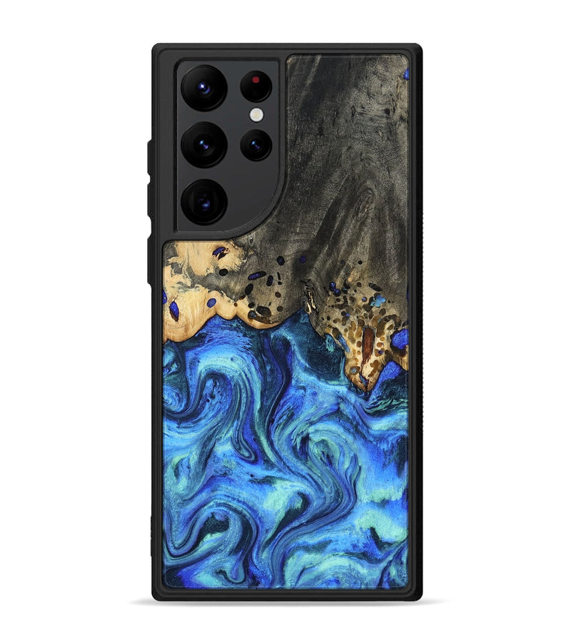 Galaxy S22 Ultra Wood Phone Case - Perry (Blue, 801095)