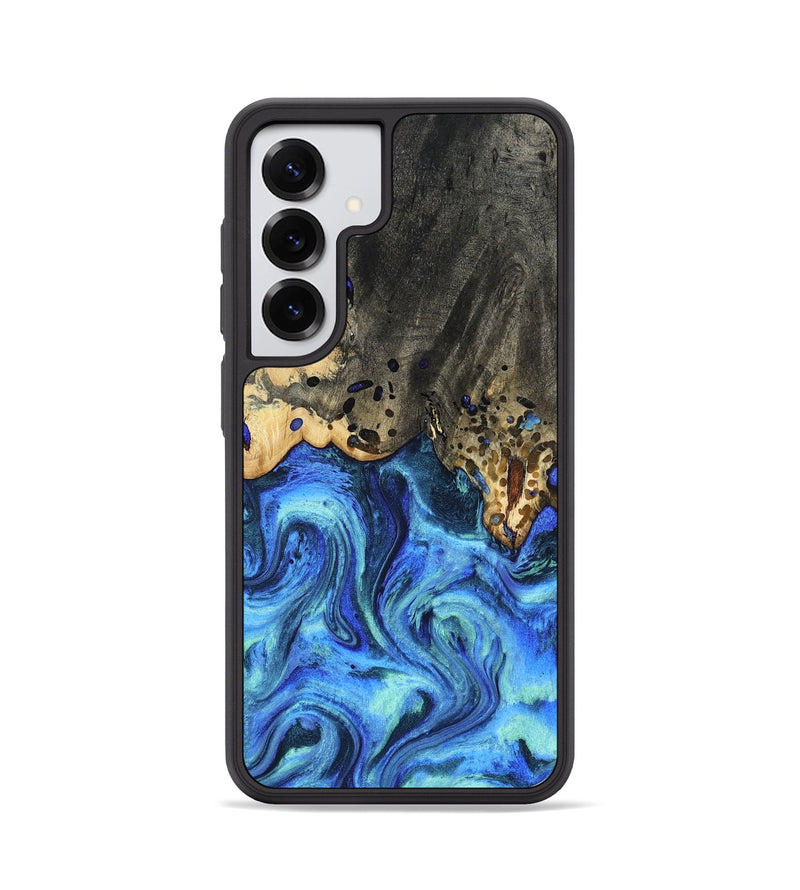 Galaxy S25 Wood Phone Case - Perry (Blue, 801095)