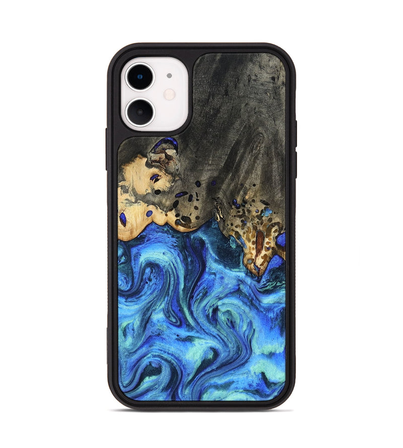 iPhone 11 Wood Phone Case - Perry (Blue, 801095)