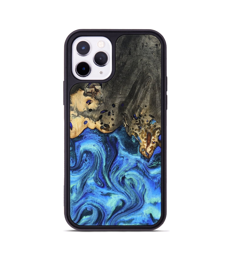 iPhone 11 Pro Wood Phone Case - Perry (Blue, 801095)
