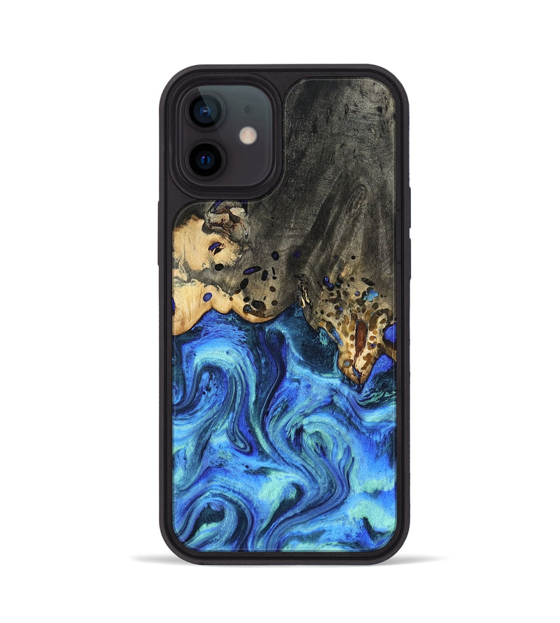 iPhone 12 Wood Phone Case - Perry (Blue, 801095)