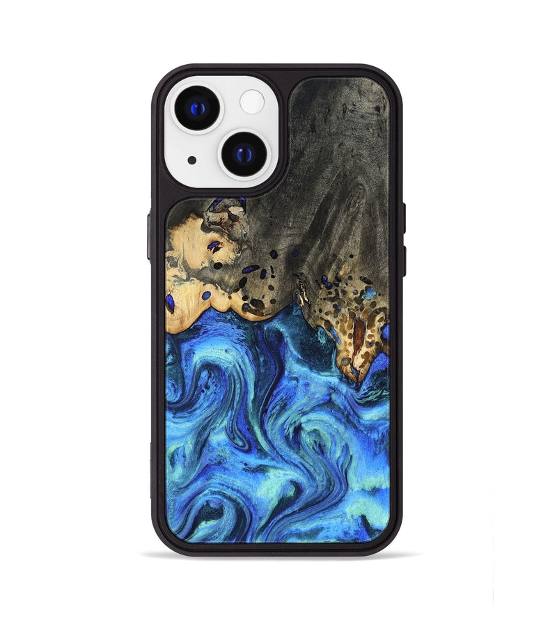 iPhone 13 Wood Phone Case - Perry (Blue, 801095)