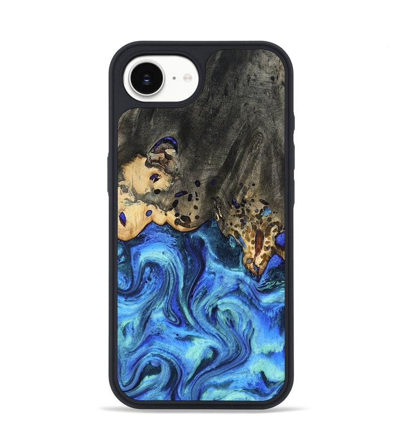 iPhone 16e Wood Phone Case - Perry (Blue, 801095)