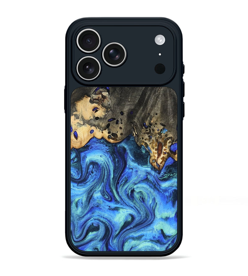 iPhone 17 Pro Max Wood Phone Case - Perry (Blue, 801095)