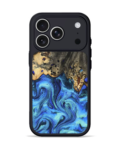 iPhone 17 Pro Wood Phone Case - Perry (Blue, 801095)