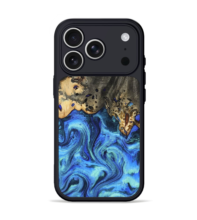 iPhone 17 Pro Wood Phone Case - Perry (Blue, 801095)