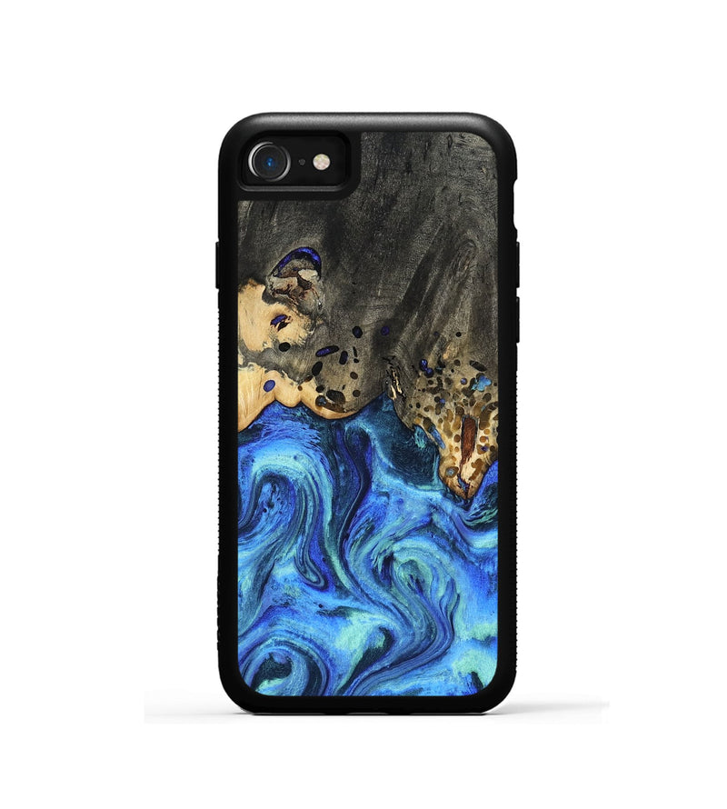 iPhone SE Wood Phone Case - Perry (Blue, 801095)