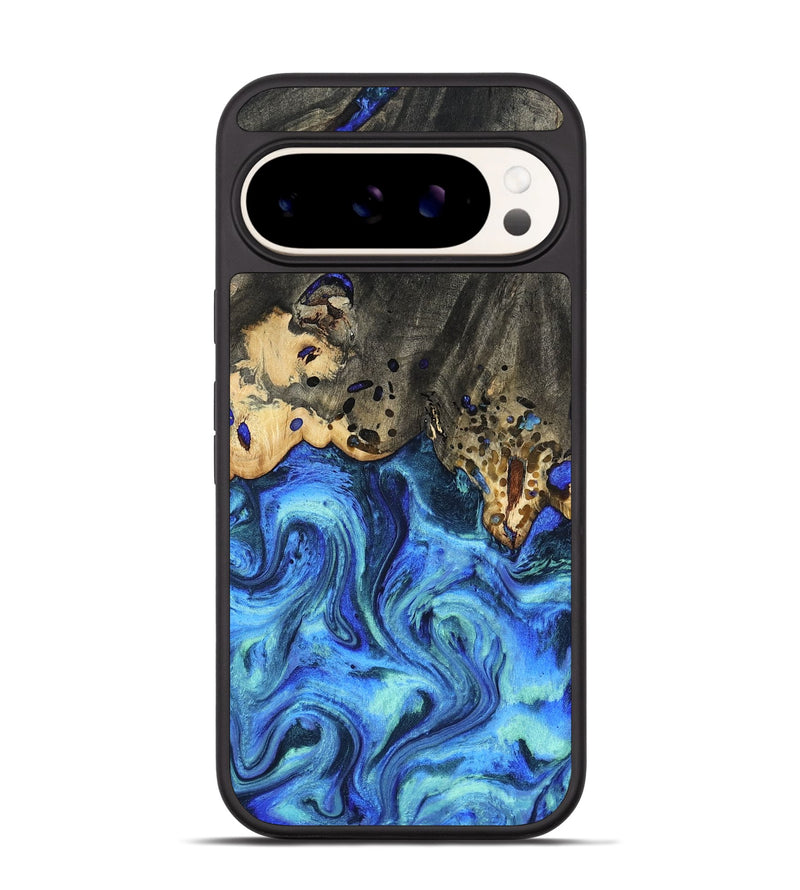 Pixel 9 Pro Wood Phone Case - Perry (Blue, 801095)