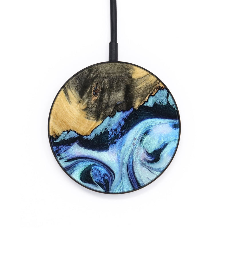 Circle Wood Wireless Charger - Tristin (Blue, 801097)
